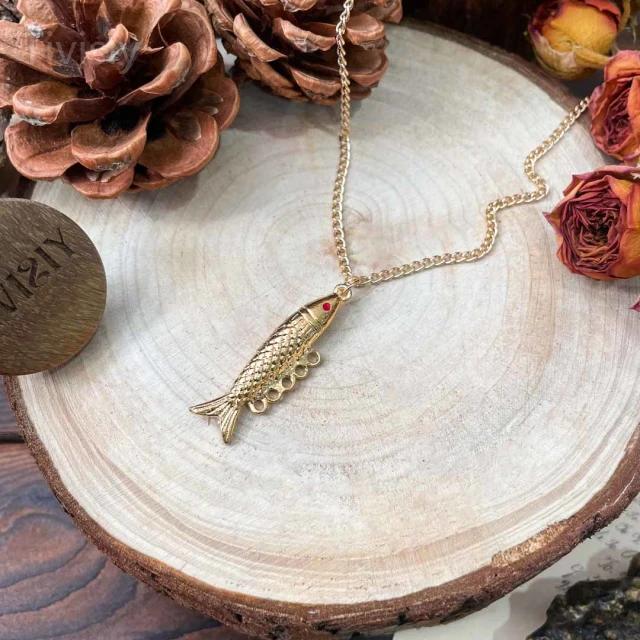 Articulated Fish Pendant Necklaces